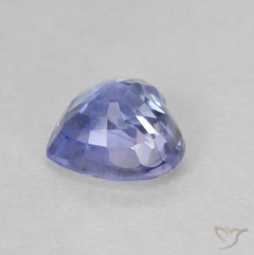 0.76ct Natural Pastel Blue Sapphire, Heart Shape, 5.5x5.2 mm