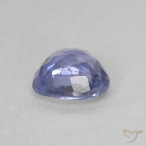 0.68ct Silverish Blue Sapphire, Heart Shape, 5.6x5.2 mm