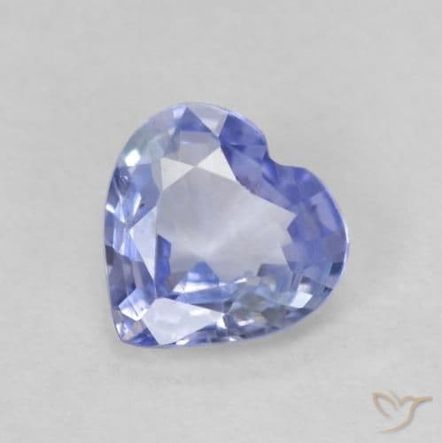 0.73ct Natural Light Blue Sapphire, Heart Shape, 5.7x5.5 mm