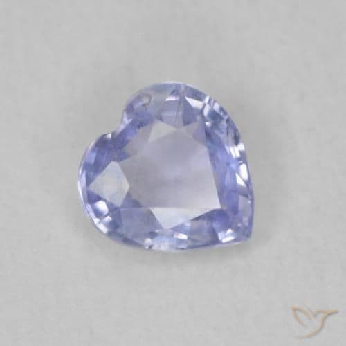 0.73ct Natural Light Blue Sapphire, Heart Shape, 5.7x5.5 mm