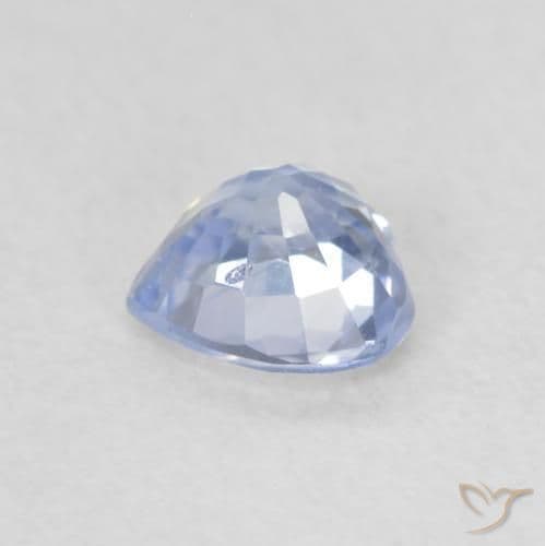 0.58ct Natural Pastel Blue Sapphire, Heart Shape, 4.9x4.9 mm