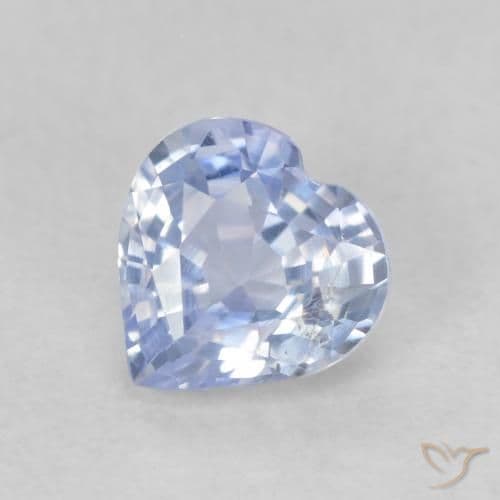 0.73ct Natural Light Blue Sapphire, Heart Shape, 5.7x5.5 mm