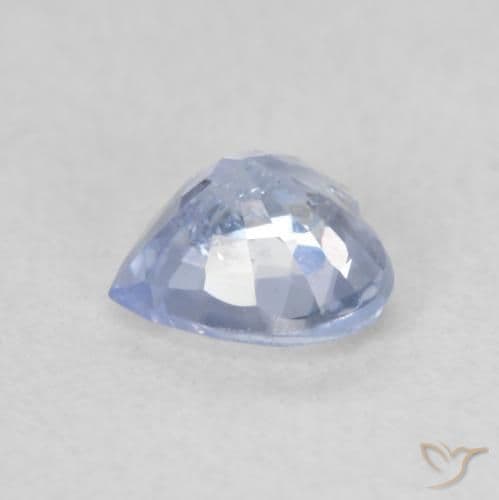 0.67ct Natural Pastel Blue Sapphire, Heart Shape, 5.3x5.3 mm