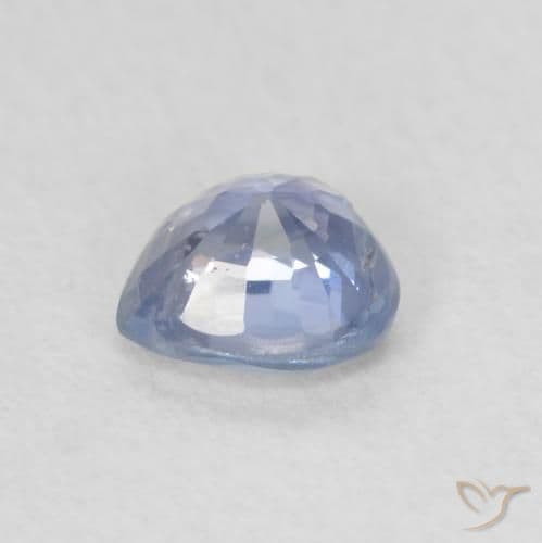 0.52ct Light Purplish Blue Sapphire, Heart Shape, 4.9x4.9 mm
