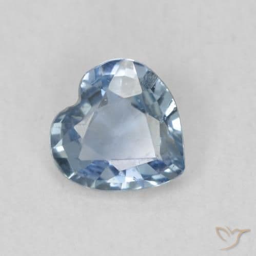 0.52ct Natural Teal Sapphire, Heart Shape, 5.1x5.1 mm