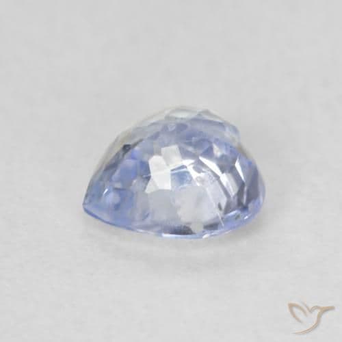 0.57ct Natural Pastel Blue Sapphire, Heart Shape, 4.9x4.8 mm