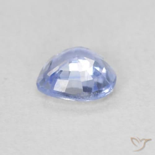 0.45ct Natural Pastel Blue Sapphire, Heart Shape, 4.9x4.8 mm