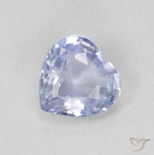 0.59ct Natural Violet Blue Sapphire, Heart Shape, 5.1x5.1 mm