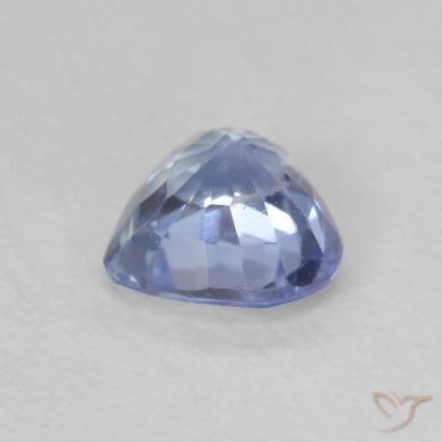 0.69ct Natural Light Blue Sapphire, Heart Shape, 5.4x5.1 mm
