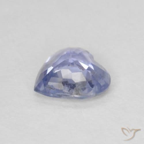 0.51ct Natural Light Blue Sapphire, Heart Shape, 5.3x5.2 mm