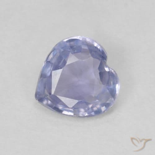 0.48ct Natural Light Blue Sapphire, Heart Shape, 5.1x5 mm
