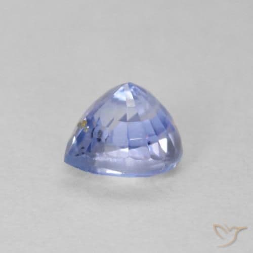 0.62ct Natural Light Blue Sapphire, Heart Shape, 4.7x4.6 mm