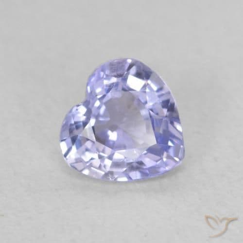 0.50ct Natural Light Blue Sapphire, Heart Shape, 4.9x4.7 mm
