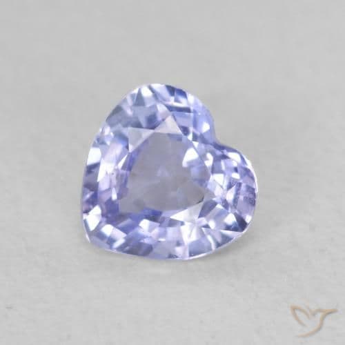 0.50ct Natural Light Blue Sapphire, Heart Shape, 4.9x4.7 mm