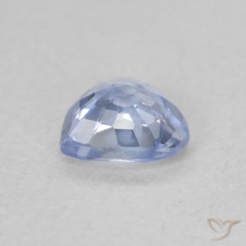 0.54ct Natural Pastel Blue Sapphire, Heart Shape, 5x4.9 mm