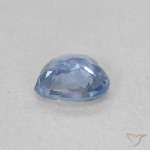 0.43ct Natural Light Blue Sapphire, Heart Shape, 4.7x4.7 mm