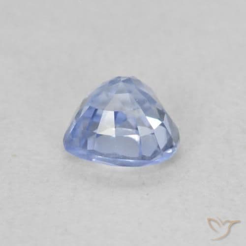 0.50ct Natural Pastel Blue Sapphire, Heart Shape, 4.5x4.4 mm
