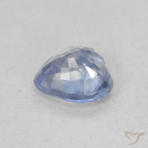 0.58ct Natural Light Blue Sapphire, Heart Shape, 4.9x4.9 mm