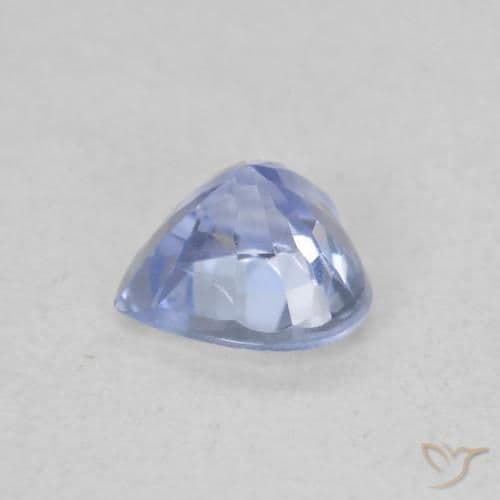 0.49ct Natural Pastel Blue Sapphire, Heart Shape, 4.7x4.7 mm
