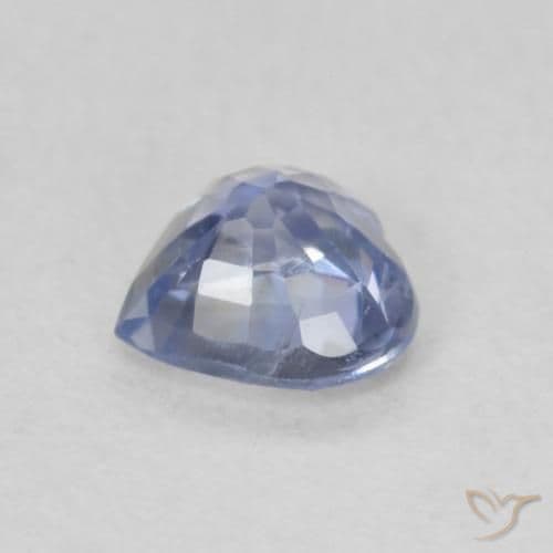 0.68ct Natural Pastel Blue Sapphire, Heart Shape, 5.3x5.2 mm