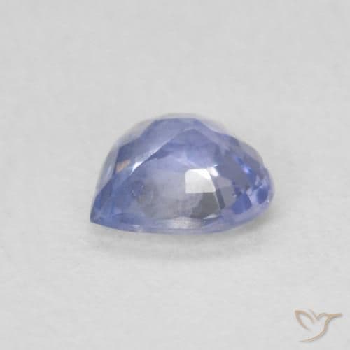 0.57ct Natural Pastel Blue Sapphire, Heart Shape, 5.3x5.3 mm