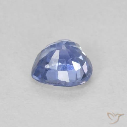 0.55ct Natural Pastel Blue Sapphire, Heart Shape, 4.6x4.6 mm