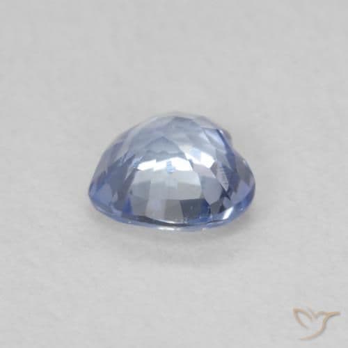 0.46ct Natural Pastel Blue Sapphire, Heart Shape, 4.8x4.6 mm