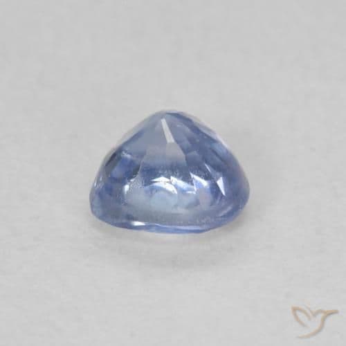 0.51ct Natural Pastel Blue Sapphire, Heart Shape, 4.5x4.4 mm
