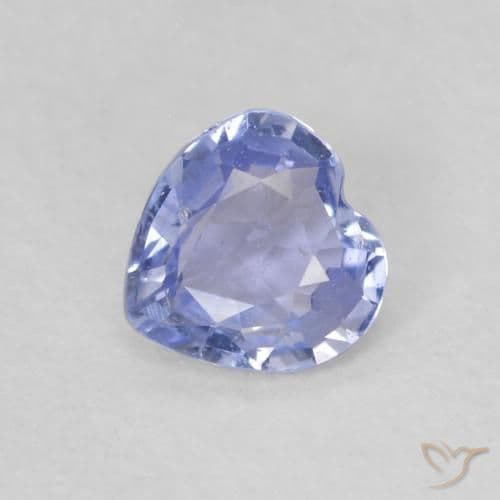 0.45ct Natural Light Blue Sapphire, Heart Shape, 4.9x4.8 mm