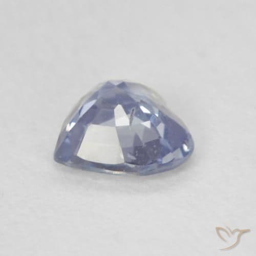 0.55ct Light Violet Blue Sapphire, Heart Shape, 5.2x5.1 mm