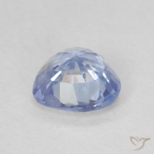 0.68ct Light Violet Blue Sapphire, Heart Shape, 5.4x5.1 mm