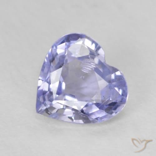 0.73ct Natural Light Blue Sapphire, Heart Shape, 5.7x5.5 mm