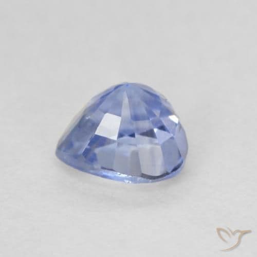0.64ct Natural Pastel Blue Sapphire, Heart Shape, 4.9x4.8 mm
