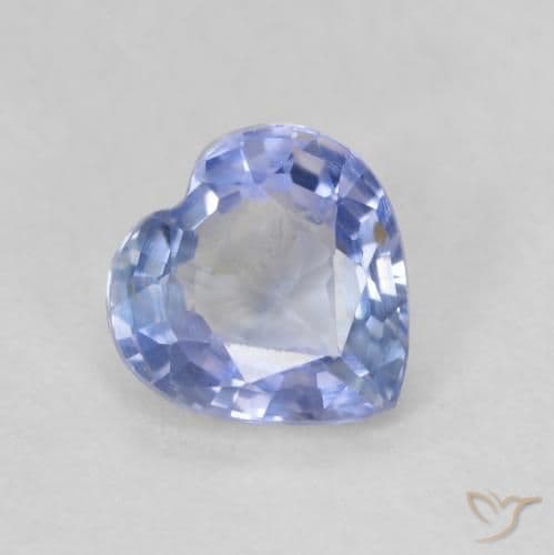 0.57ct Purplish Blue Sapphire, Heart Shape, 5.1x5.1 mm