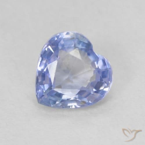 0.57ct Purplish Blue Sapphire, Heart Shape, 5.1x5.1 mm