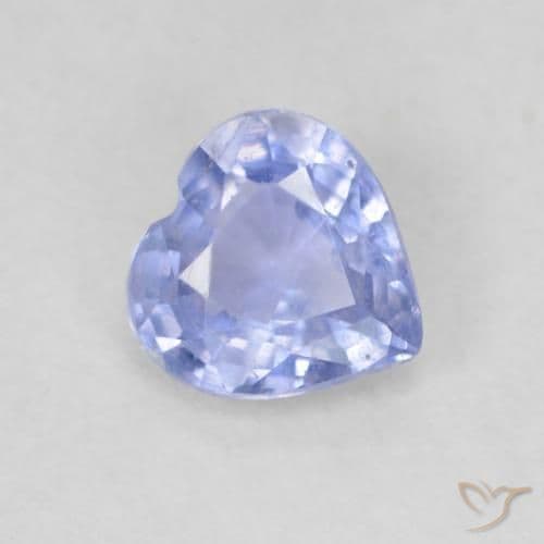 0.57ct Purplish Blue Sapphire, Heart Shape, 5.1x5.1 mm