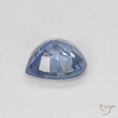 0.49ct Very Light Blue Sapphire, Heart Shape, 4.9x4.9 mm