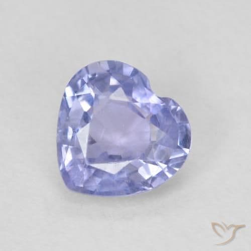 0.69ct Natural Light Blue Sapphire, Heart Shape, 5.4x5.1 mm