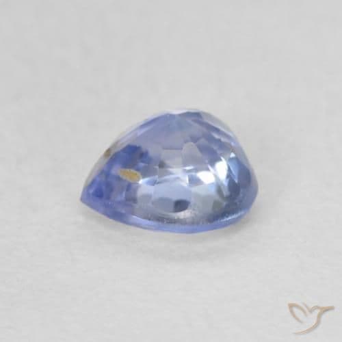 0.59ct Natural Pastel Blue Sapphire, Heart Shape, 4.9x4.7 mm
