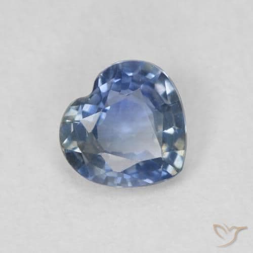 0.44ct Natural Blue Sapphire, Heart Shape, 4.8x4.5 mm