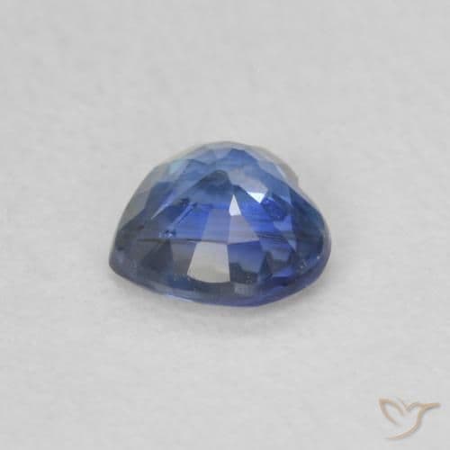 0.44ct Natural Blue Sapphire, Heart Shape, 4.8x4.5 mm