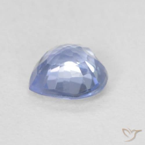 0.58ct Natural Pastel Blue Sapphire, Heart Shape, 5.1x5.1 mm