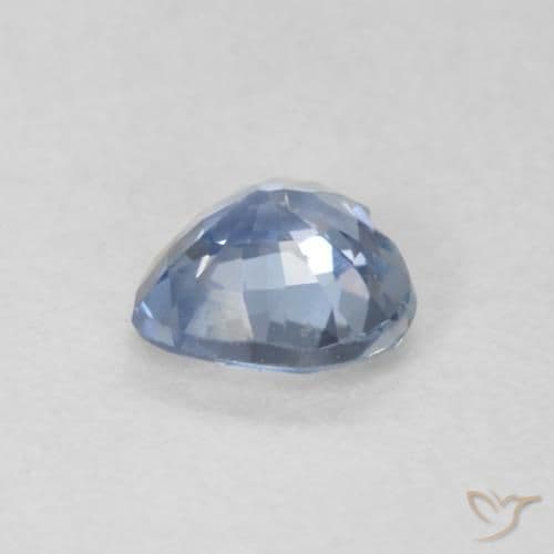 0.52ct Natural Light Blue Sapphire, Heart Shape, 4.9x4.8 mm