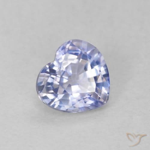 0.46ct Natural Light Blue Sapphire, Heart Shape, 4.8x4.5 mm