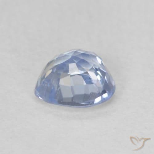 0.57ct Light Baby Blue Sapphire, Heart Shape, 4.9x4.9 mm