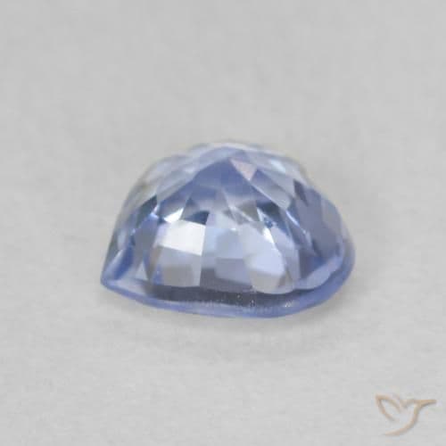 0.67ct Natural Light Blue Sapphire, Heart Shape, 5.4x5.3 mm