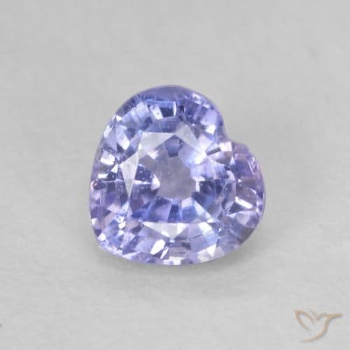 0.63ct Natural Light Blue Sapphire, Heart Shape, 4.9x4.8 mm