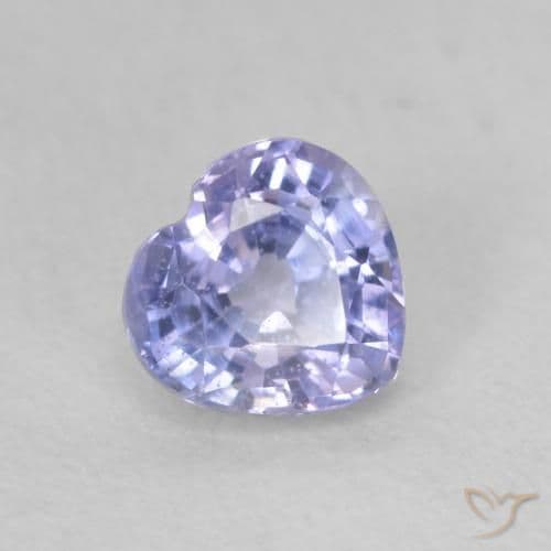 0.63ct Natural Light Blue Sapphire, Heart Shape, 4.9x4.8 mm