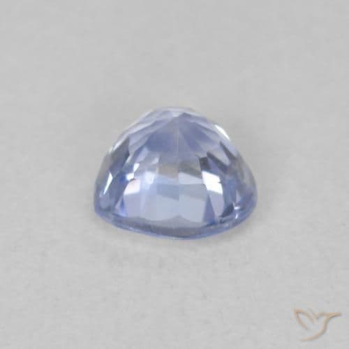 0.54ct Natural Pastel Blue Sapphire, Heart Shape, 4.7x4.5 mm