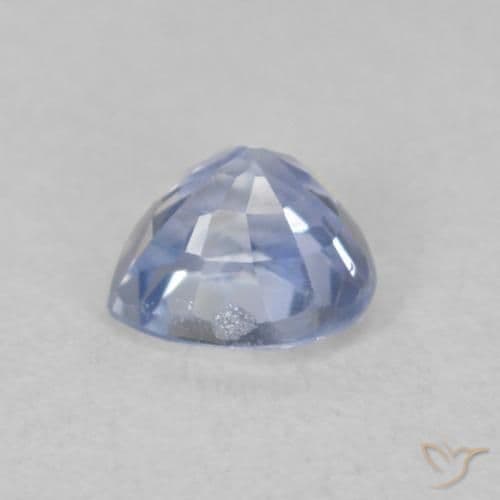 0.71ct Natural Pastel Blue Sapphire, Heart Shape, 5.1x5 mm